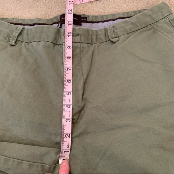 Black Brown 1826 Army Green Flat Front Short - 40 - Picture 10 of 13